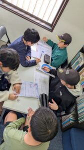朝の学習　春休みの宿題を頑張っています！